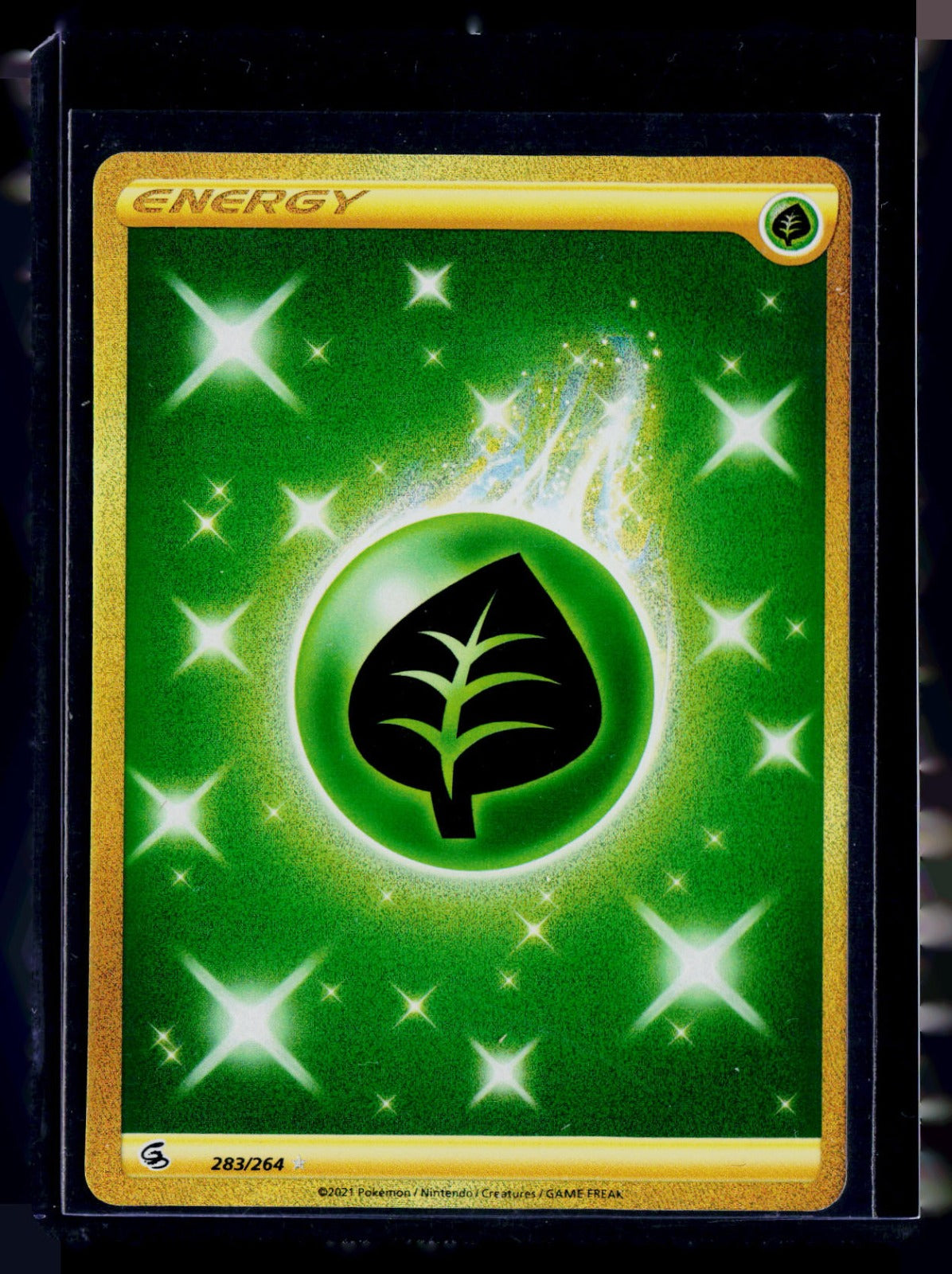 Grass Energy (Secret) Holo SWSH08: Fusion Strike 283/264 NM