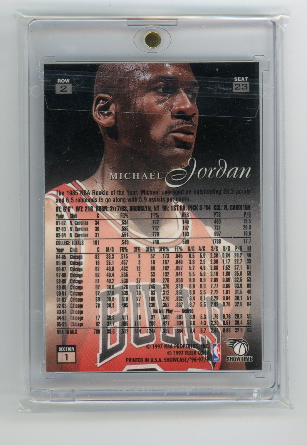 1996-97 Flair Showcase Row 2 Michael Jordan