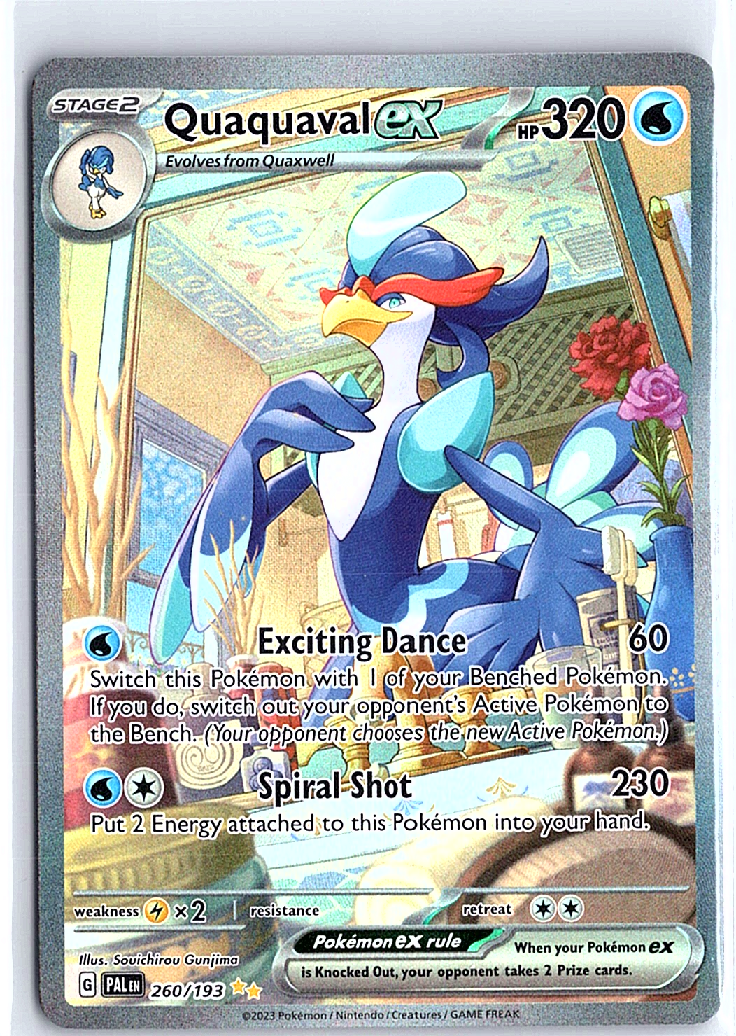 Quaquaval ex 260/193 Ultra Rare Paldea Evolved Pokemon Card
