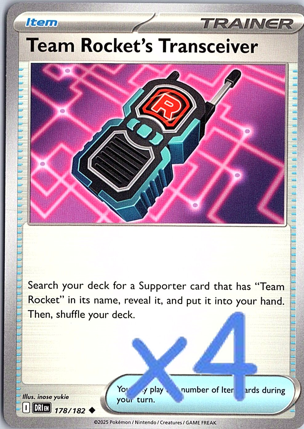 PLAYSET Team Rocket's Transceiver Uncommon SV10: Destined Rivals 178/182