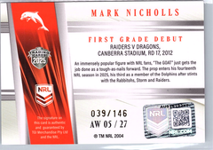 2025 NRL Traders Mark Nicholls Auto AW05 27