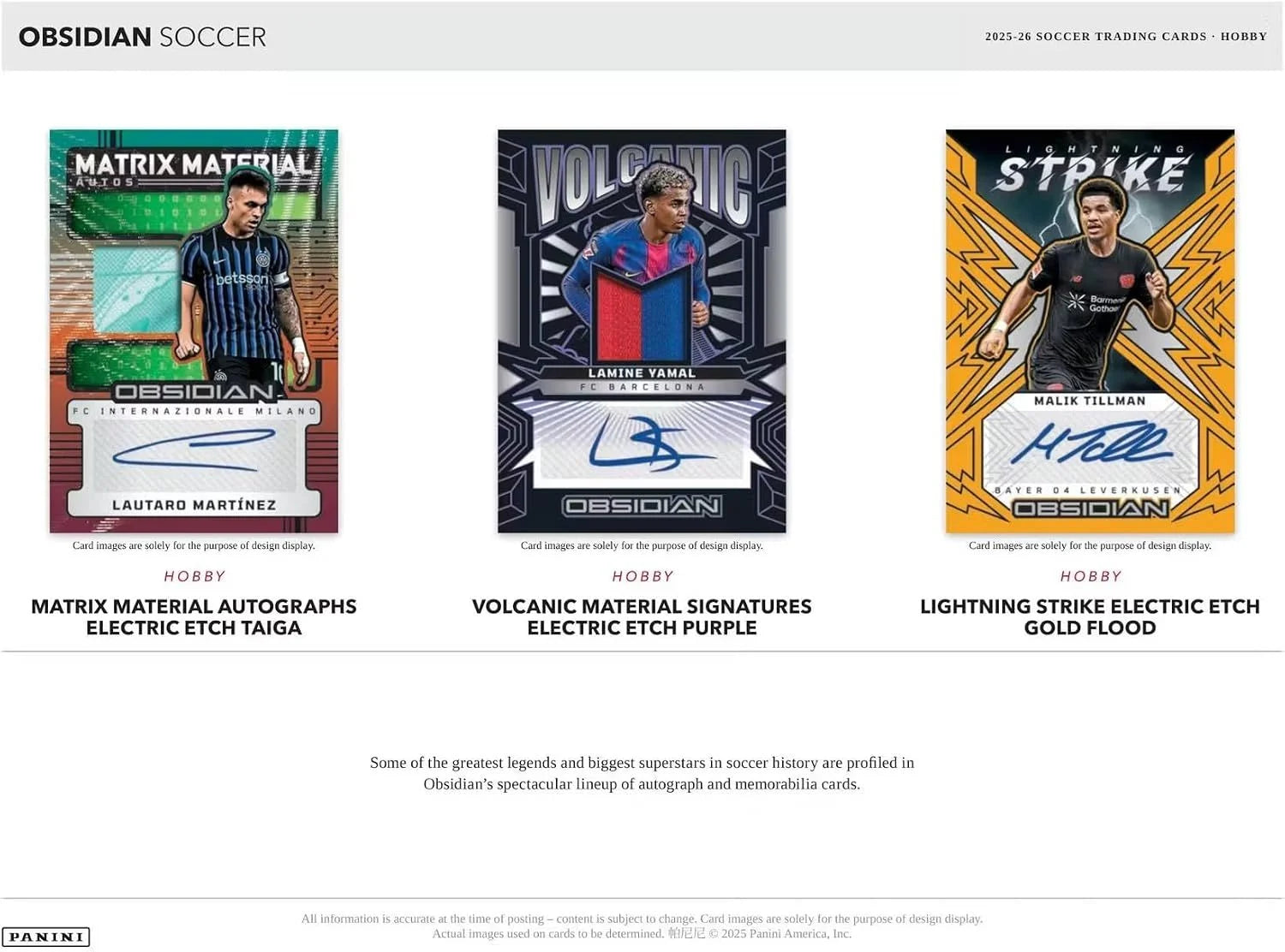 Panini 2025/2026 Obsidian Soccer Hobby Box