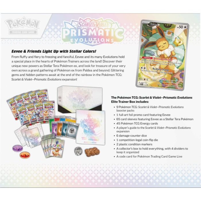 Pokemon - Scarlet & Violet 8.5 Prismatic Evolutions Elite Trainer Box