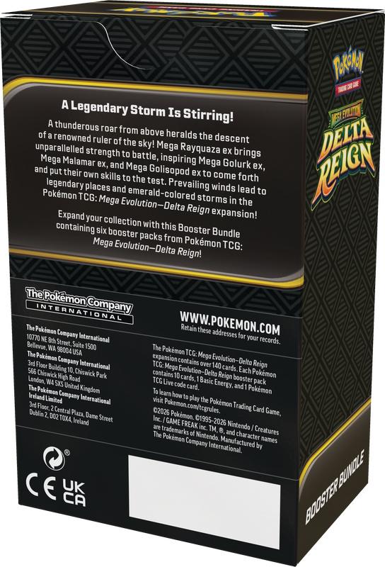 Pokemon TCG Mega Evolution Delta Reign Booster Bundle back