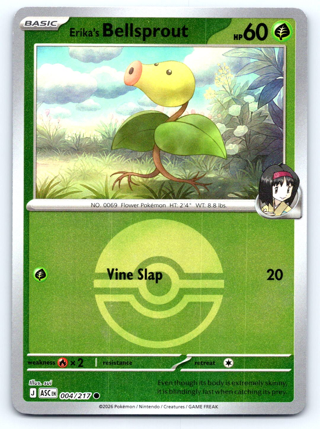 Erika's Bellsprout (Poke Ball) ASC Reverse Holo NM
