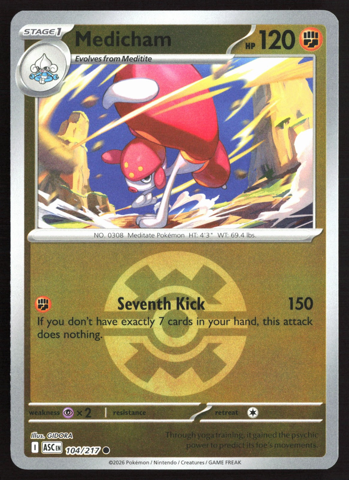 Medicham (Quick Ball) ASC Reverse Holo NM