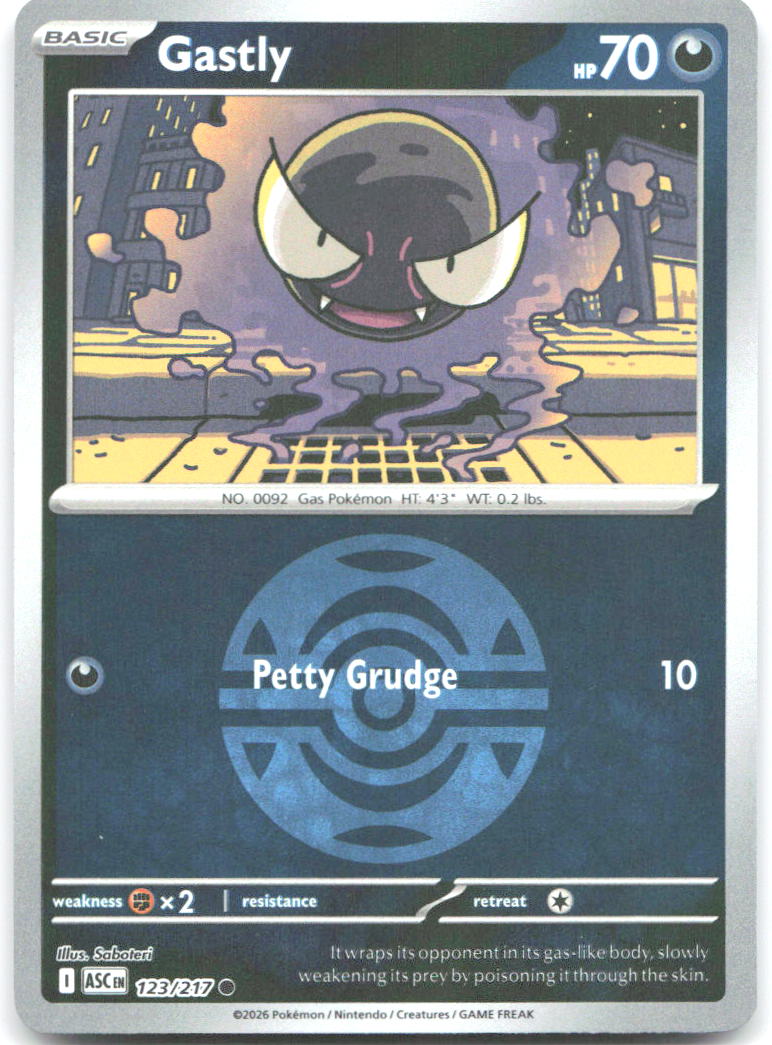 Gastly (Dusk Ball) ASC Reverse Holo NM