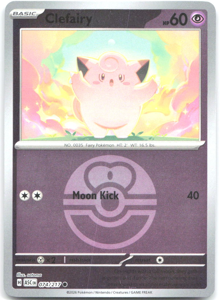 Clefairy (Love Ball) ASC Reverse Holo NM