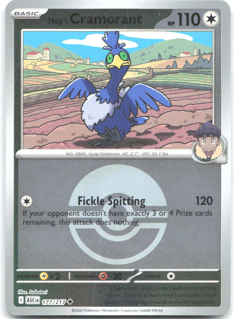 Hop's Cramorant (Poke Ball) ASC Reverse Holo NM