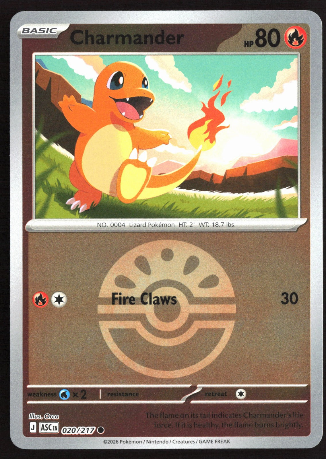 Charmander (Friend Ball) ASC Reverse Holo NM