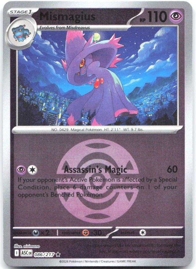 Mismagius (Dusk Ball) ASC Reverse Holo NM