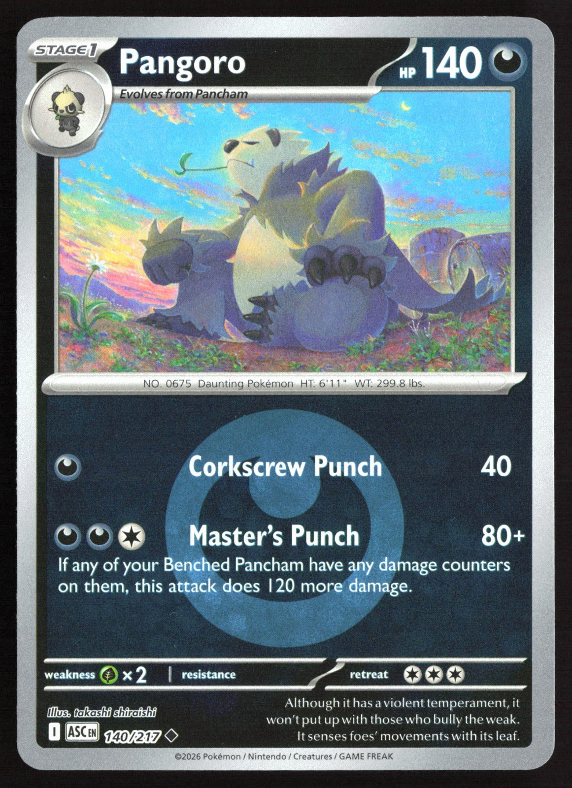 Pangoro (Energy Symbol Pattern) ASC Reverse Holo NM
