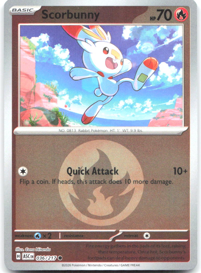 Scorbunny (Energy Symbol Pattern) ASC Reverse Holo NM