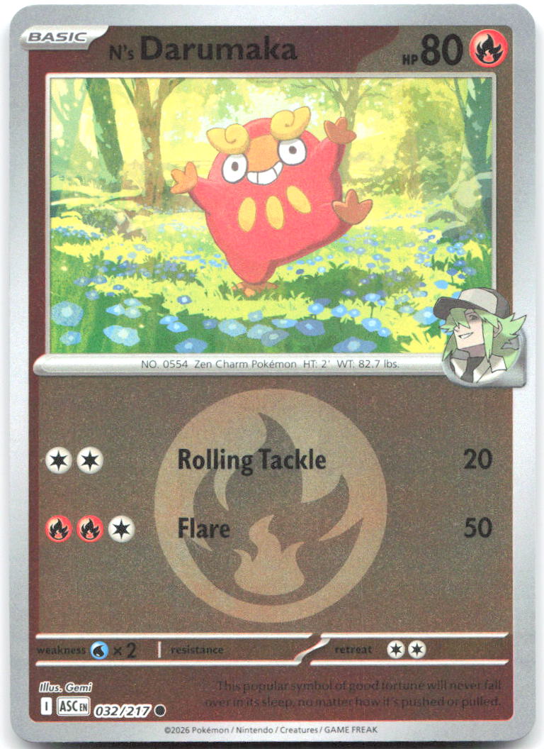 N's Darumaka (Energy Symbol Pattern) ASC Reverse Holo NM