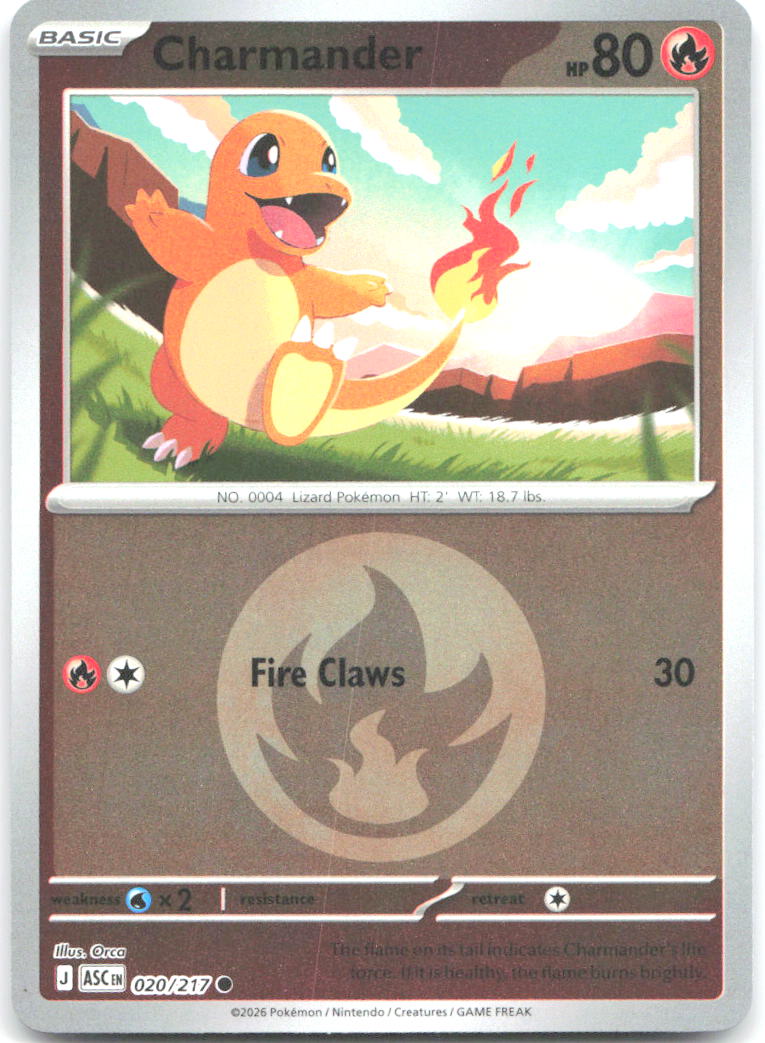 Charmander (Energy Symbol Pattern) ASC Reverse Holo NM