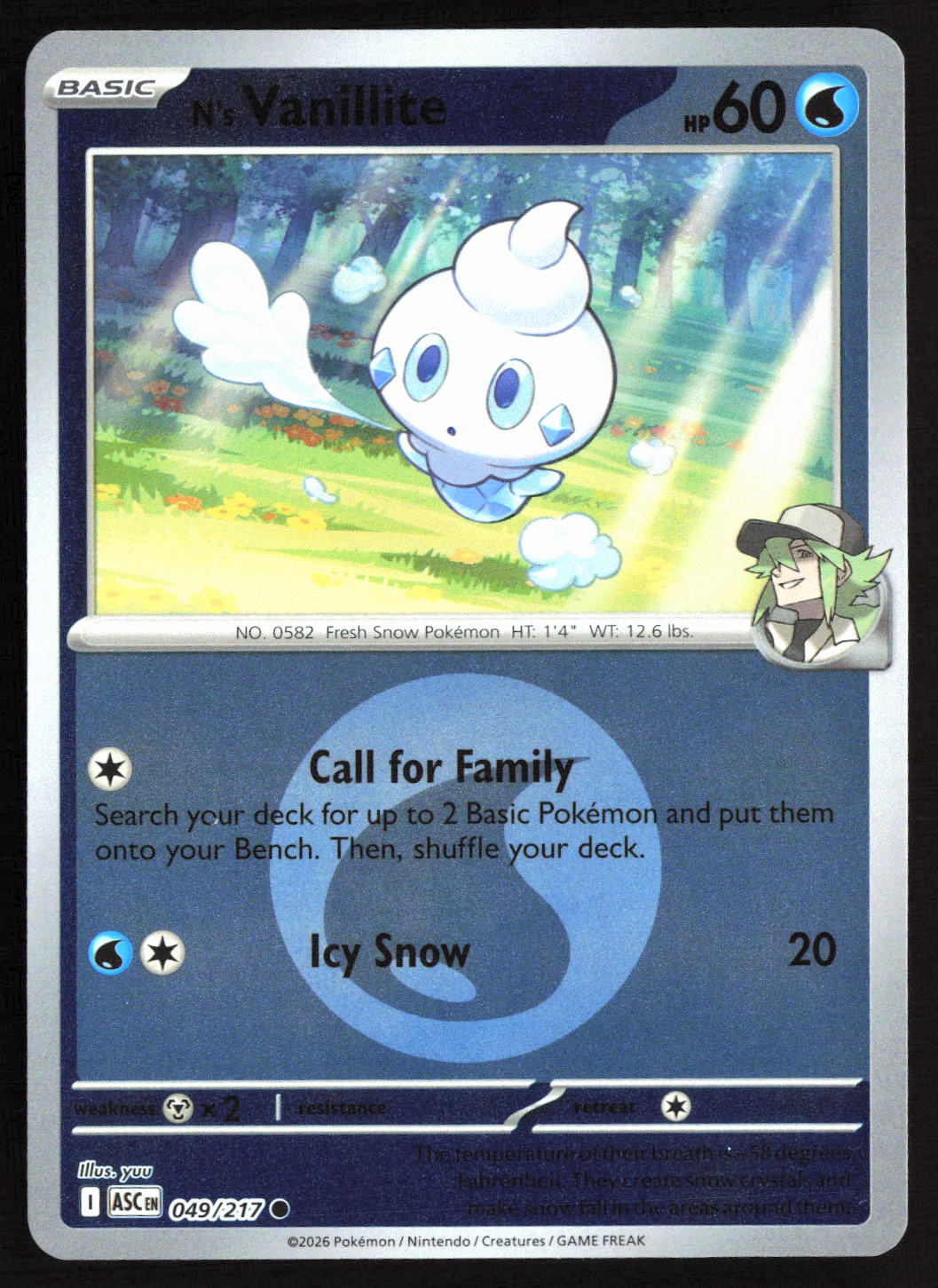 N's Vanillite (Energy Symbol Pattern) ASC Reverse Holo NM