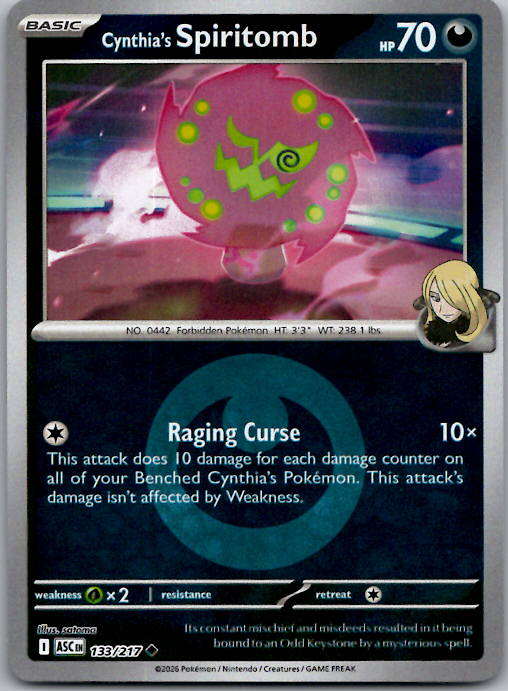 Cynthia's Spiritomb (Energy Symbol Pattern) ASC Reverse Holo NM