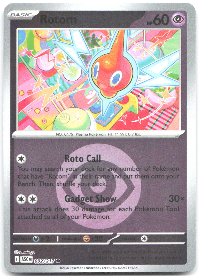 Rotom (Energy Symbol Pattern) ASC Reverse Holo NM