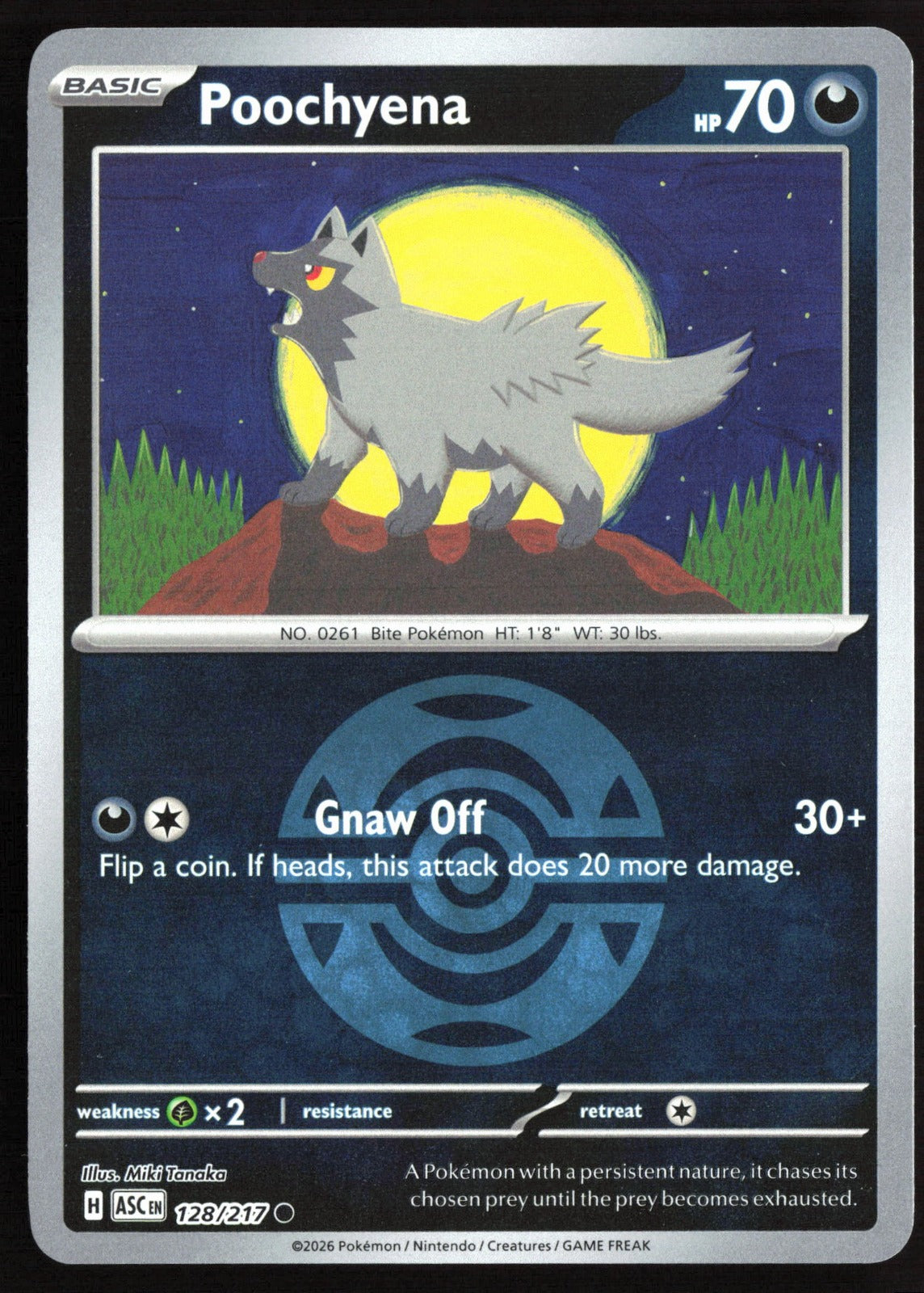 Poochyena (Dusk Ball) ASC Reverse Holo NM