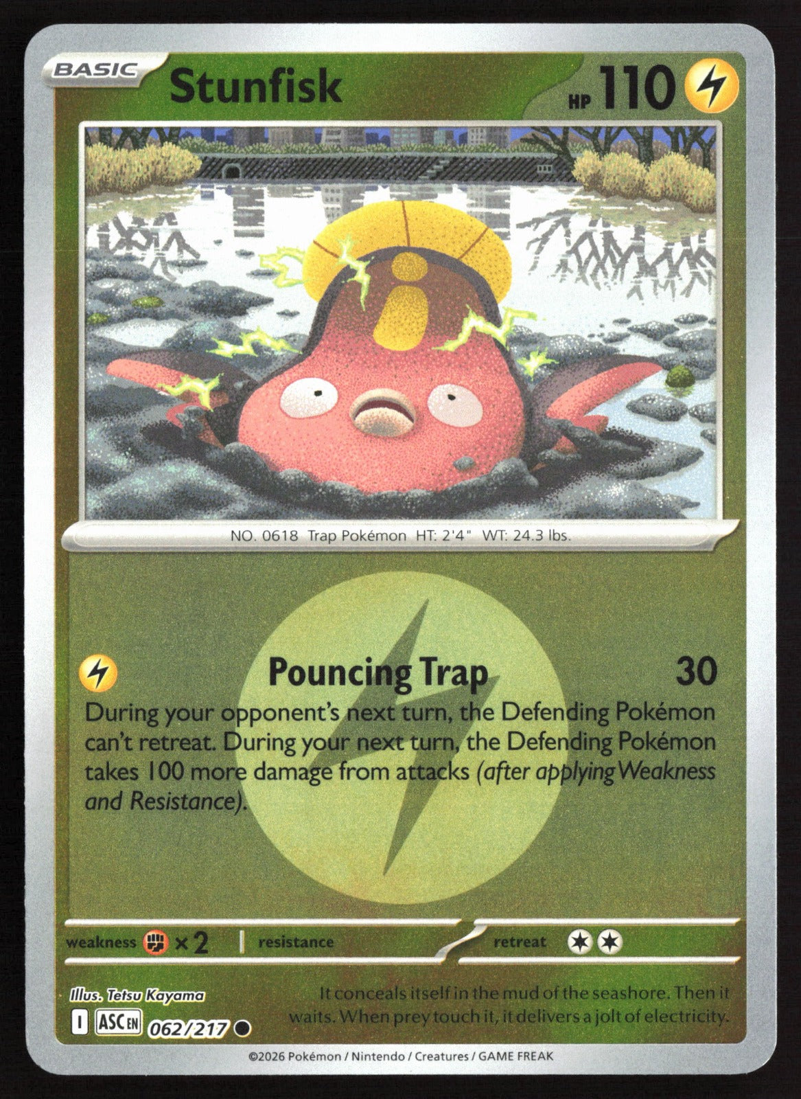 Stunfisk (Energy Symbol Pattern) ASC Reverse Holo NM