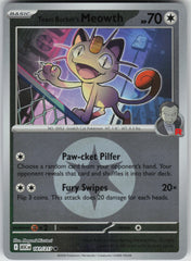 Team Rocket's Meowth (Energy Symbol Pattern) ASC Reverse Holo NM