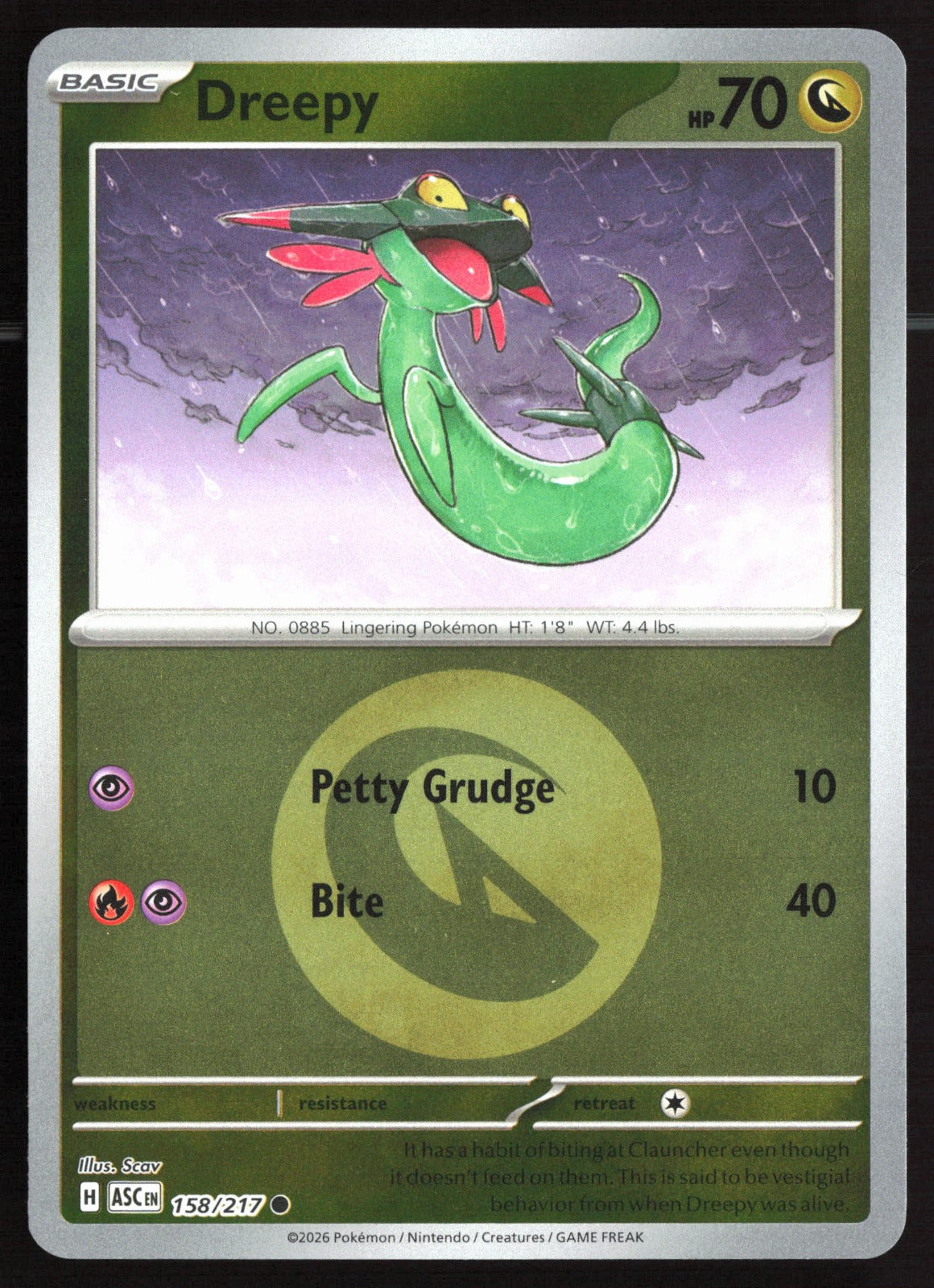 Dreepy (Energy Symbol Pattern) ASC Reverse Holo NM