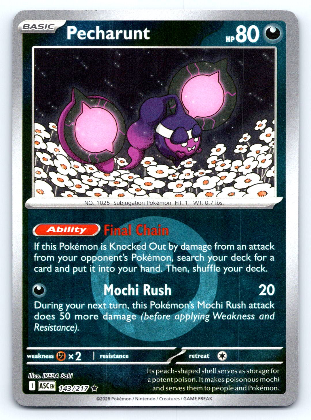Pecharunt (Energy Symbol Pattern) ASC Reverse Holo NM