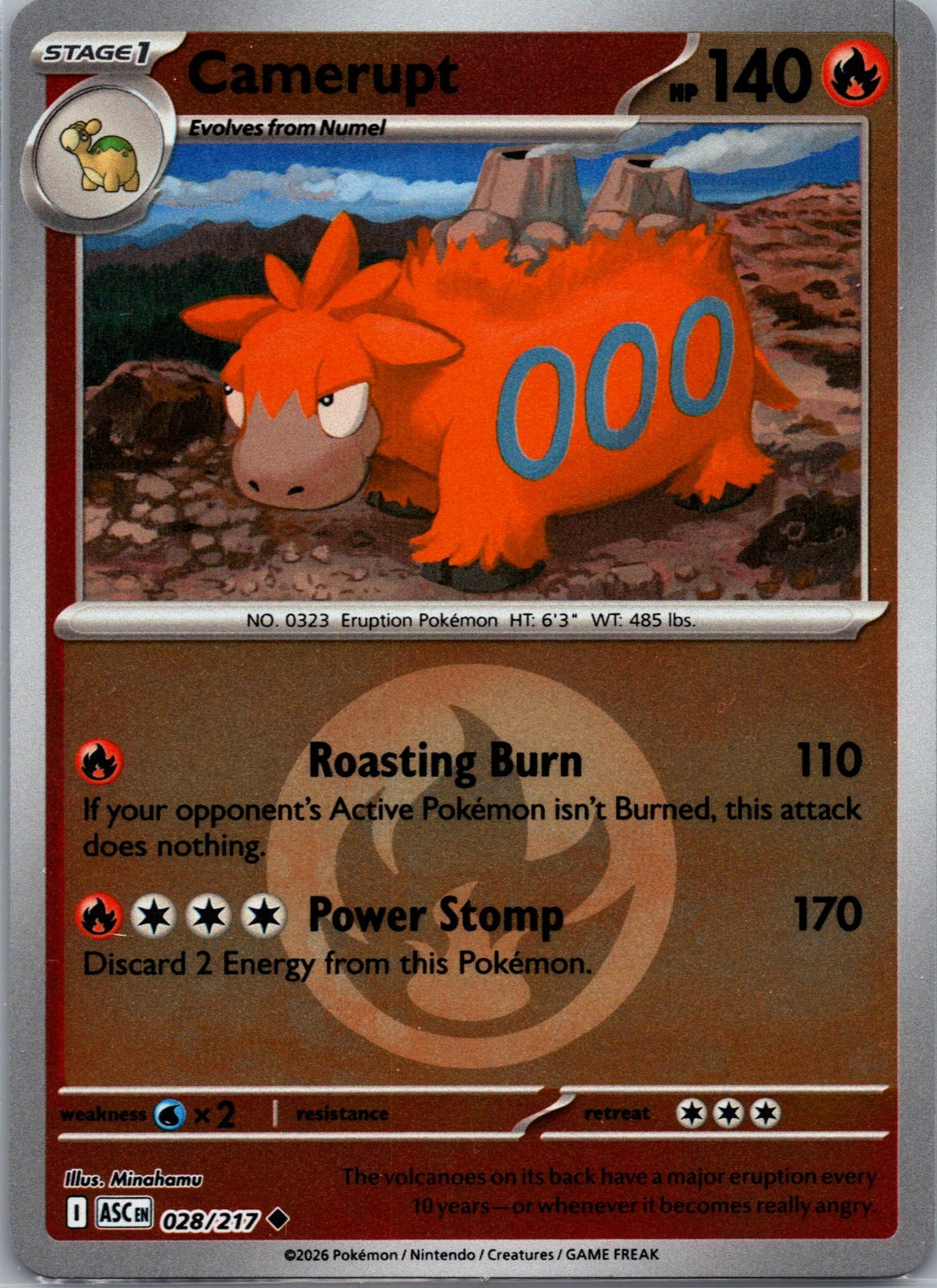 Camerupt (Energy Symbol Pattern) ASC Reverse Holo NM