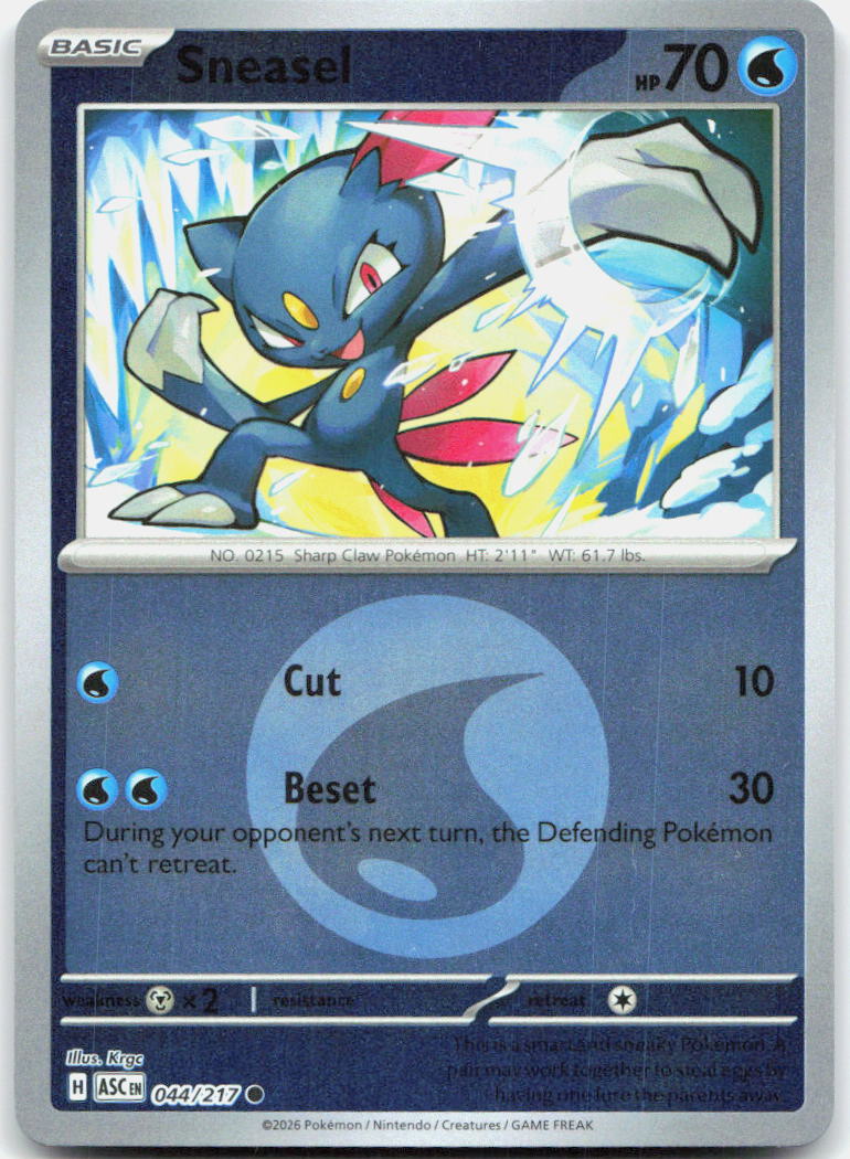 Sneasel (Energy Symbol Pattern) ASC Reverse Holo NM