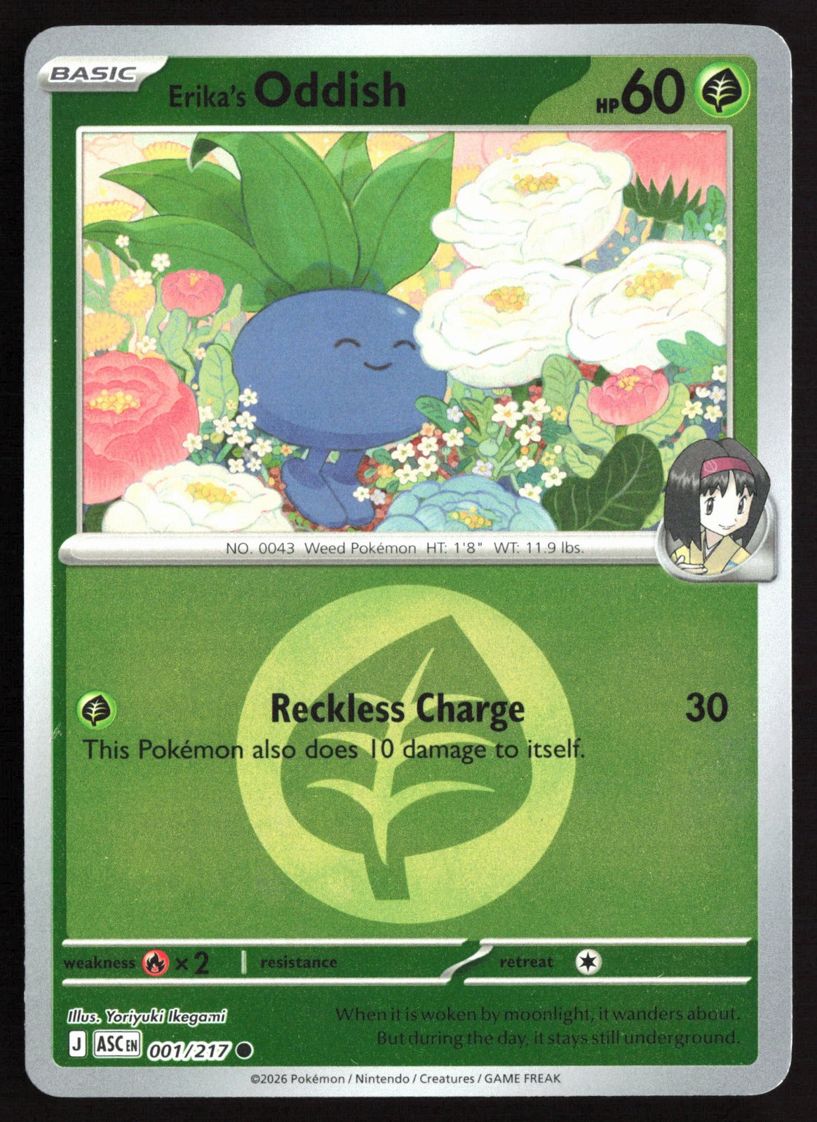 Erika's Oddish (Energy Symbol Pattern) ASC Reverse Holo NM