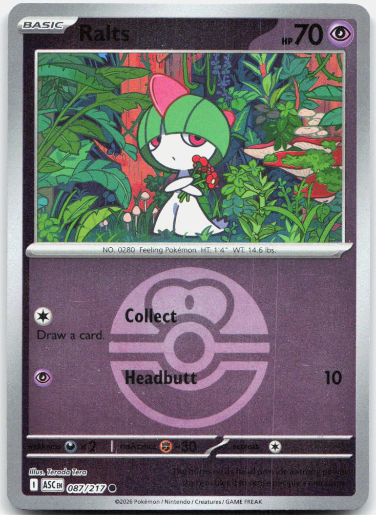 Ralts (Love Ball) ASC Reverse Holo NM