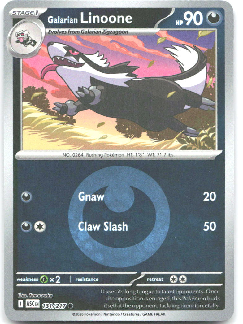 Galarian Linoone (Energy Symbol Pattern) ASC Reverse Holo NM