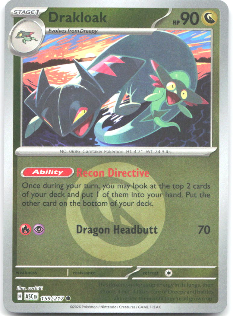 Drakloak (Energy Symbol Pattern) ASC Reverse Holo NM