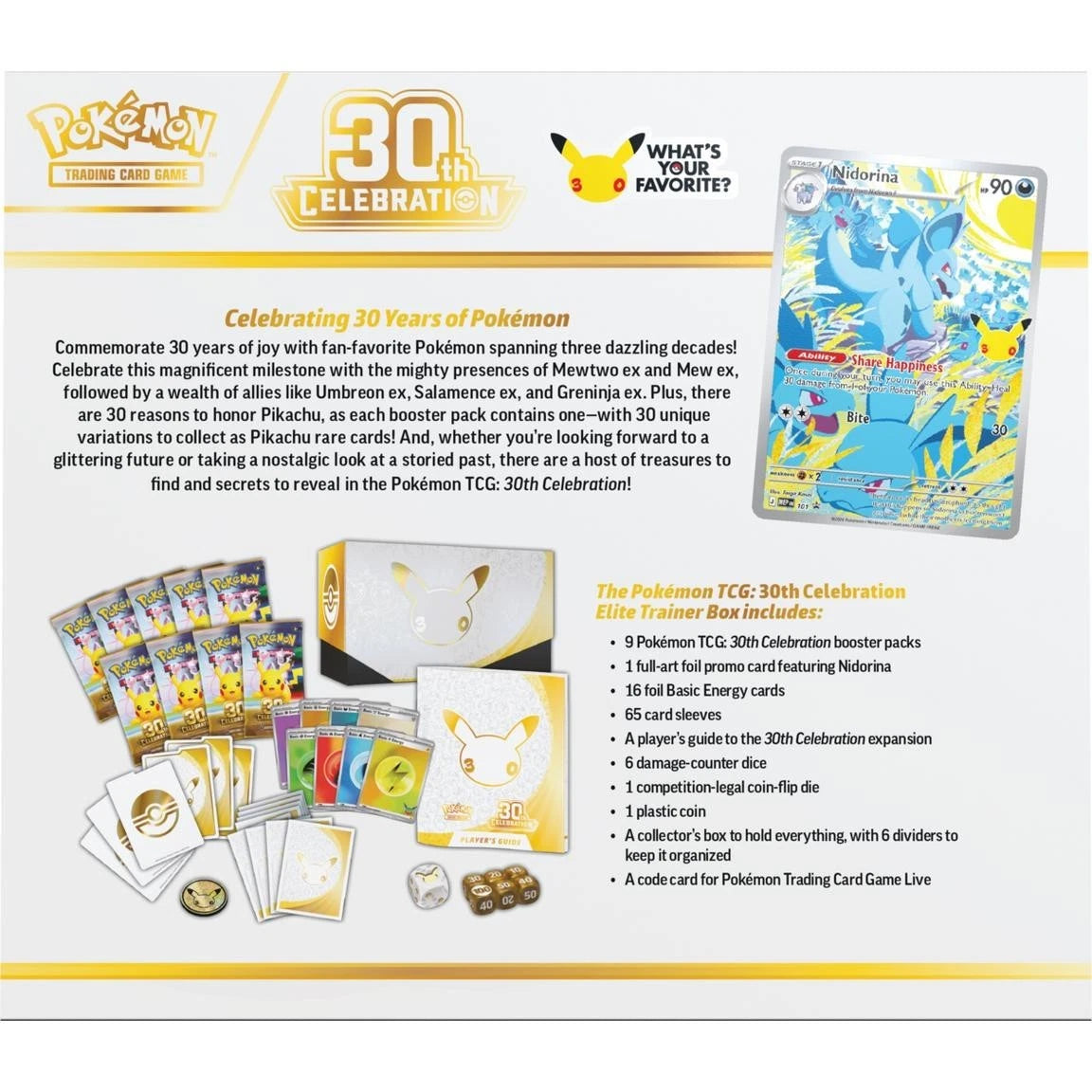 Pokemon - TCG - 30th Celebration Elite Trainer Box