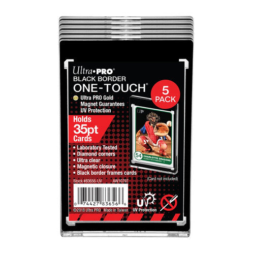 Ultra Pro Black Border 35 Pt Magnetic One Touch 5 x Pack