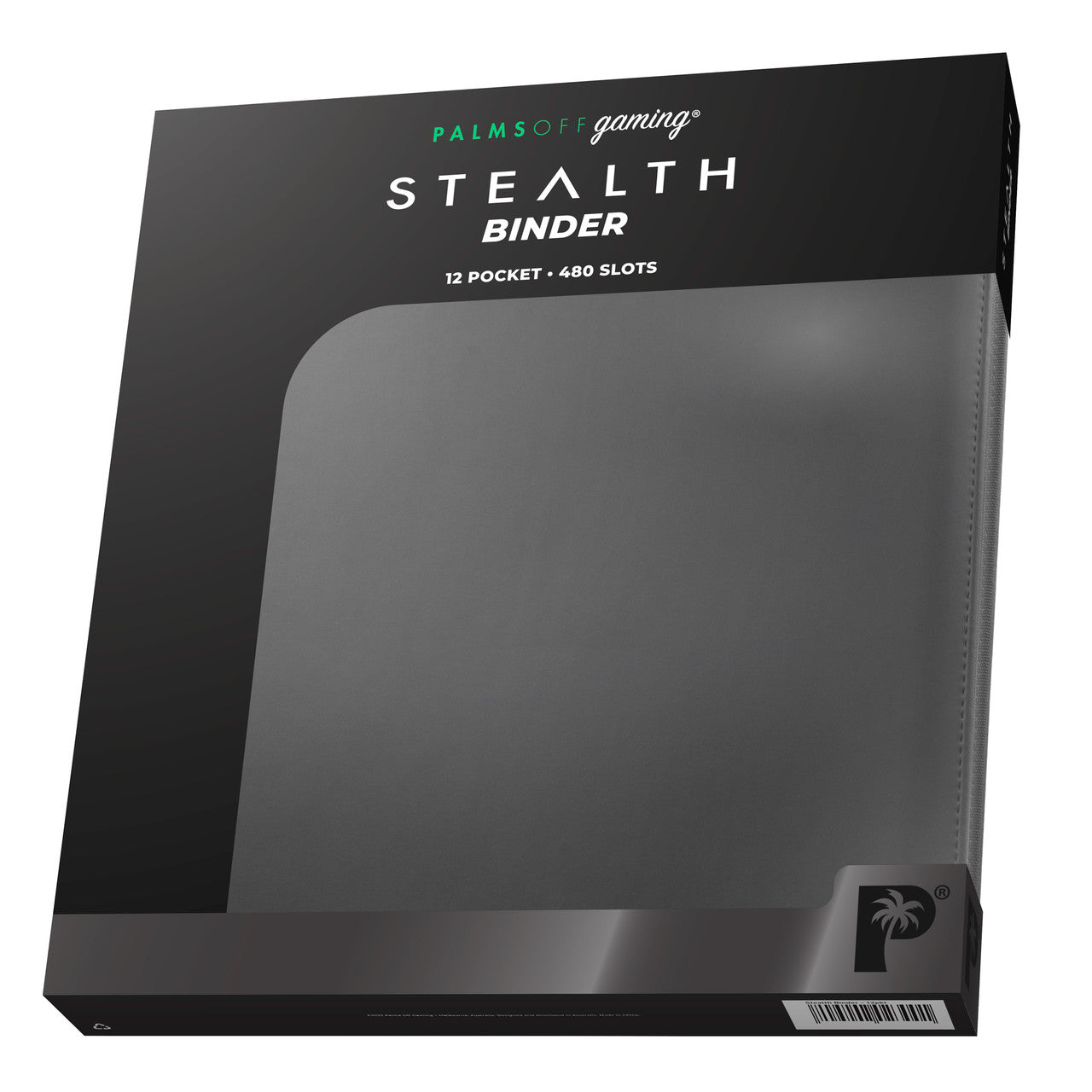 Palms Off Gaming - STEALTH 12 Pocket Zip Trading Card Binder - Black