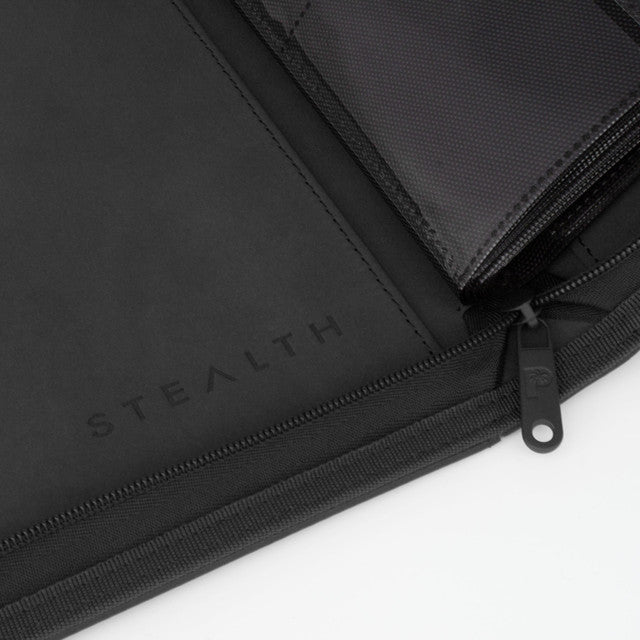 Palms off STEALTH 12 Pocket Zip Trading Card Binder - Black