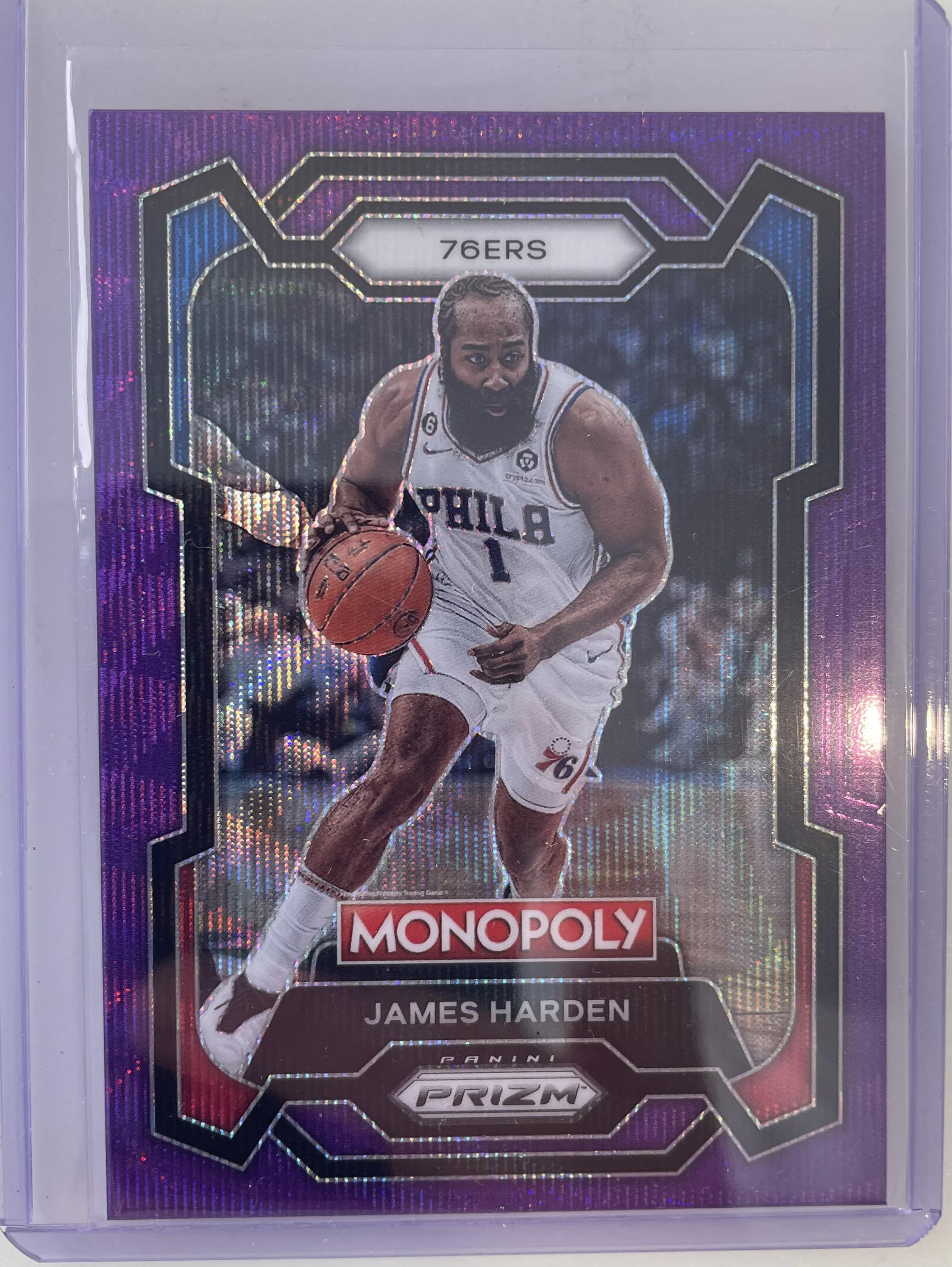 2023 Panini Prizm Monopoly Purple Wave James Harden 67