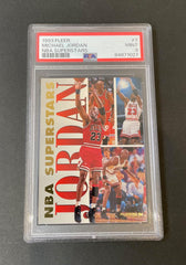 1993 Fleer NBA Superstars Michael Jordan #7 PSA 9