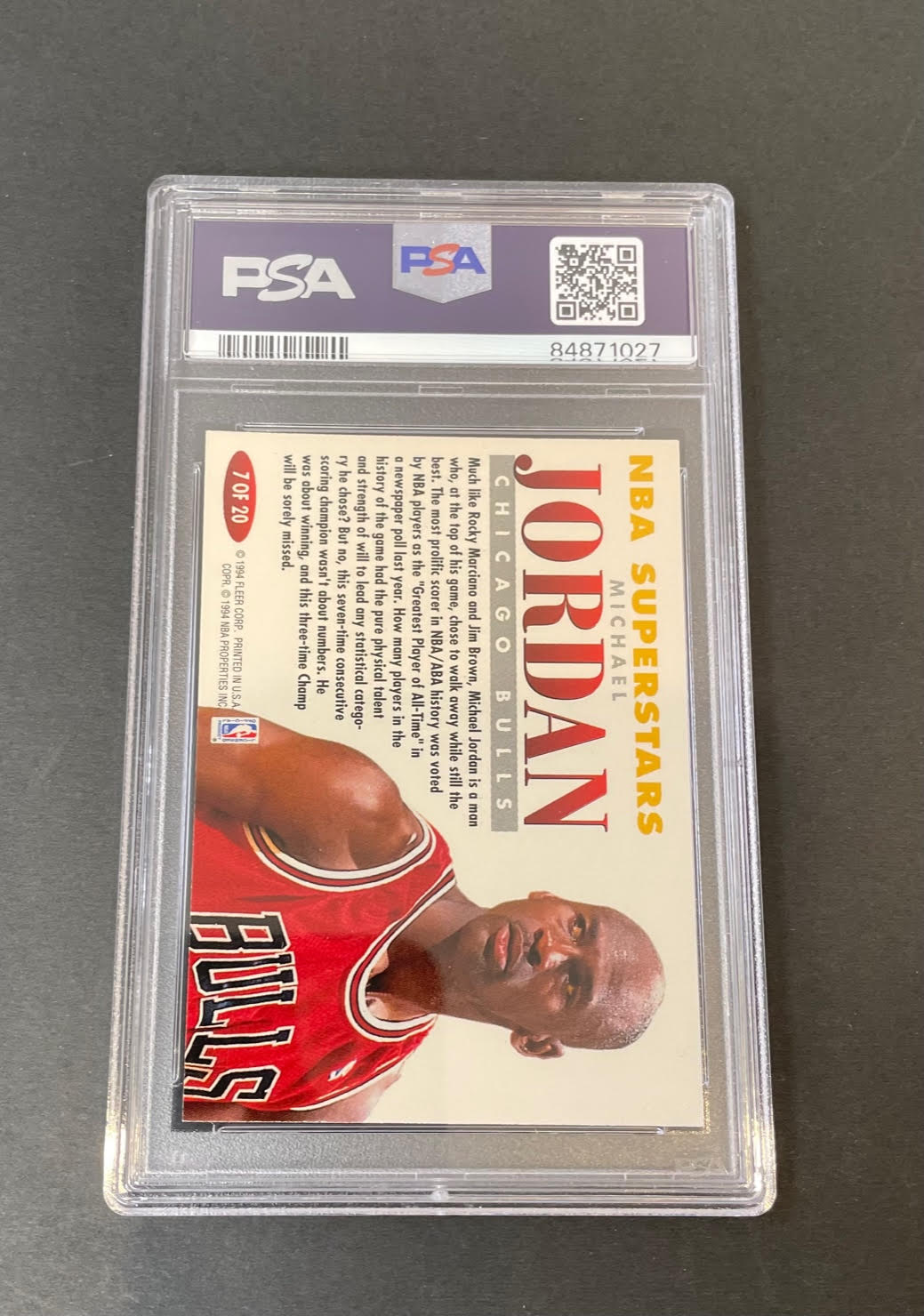 1993 Fleer NBA Superstars Michael Jordan #7 PSA 9