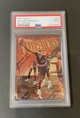 1997 Topps Finest Finishers Michael Jordan w/coating #39 PSA 9