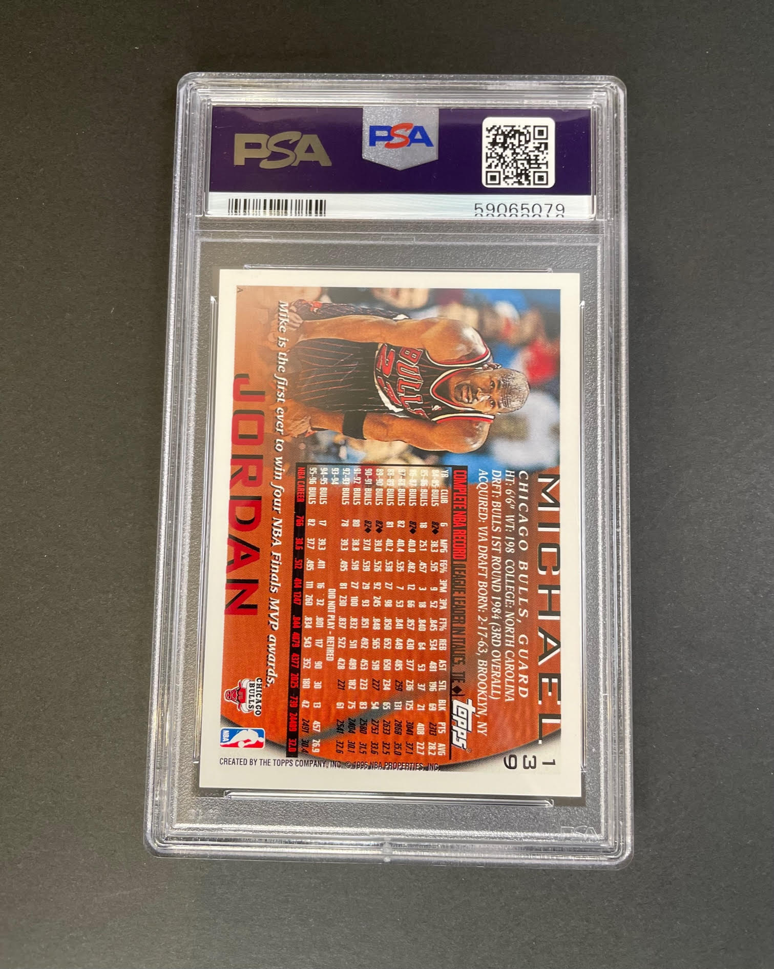 1996 Topps Michael Jordan #139 PSA 9