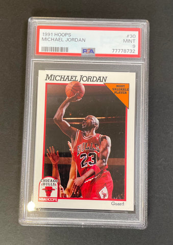 1991 NBA Hoops Michael Jordan #30 PSA 9
