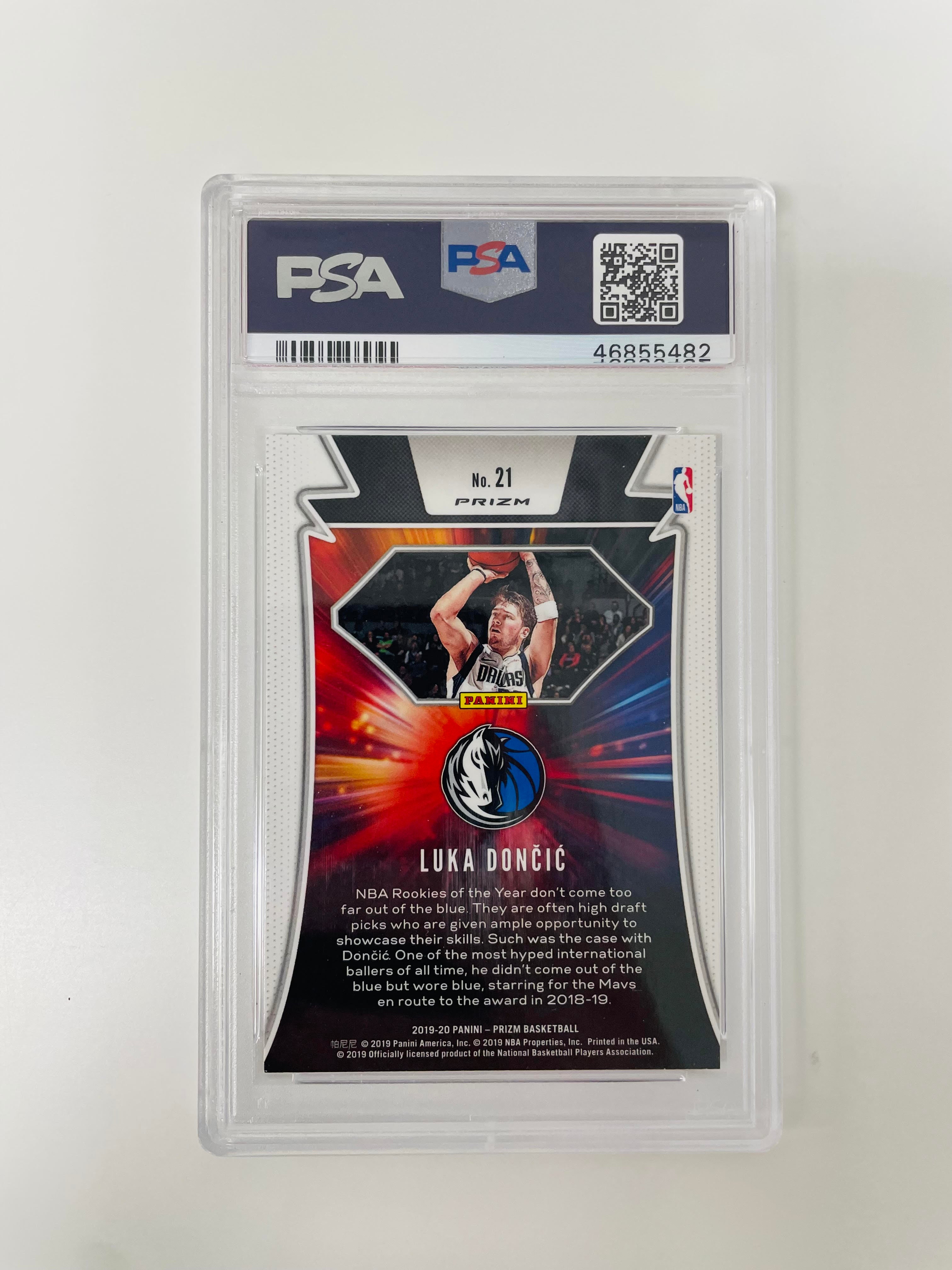 2019 Panini Prizm Far Out! #21 Luka Doncic Far Out!-Fast Break PSA 10