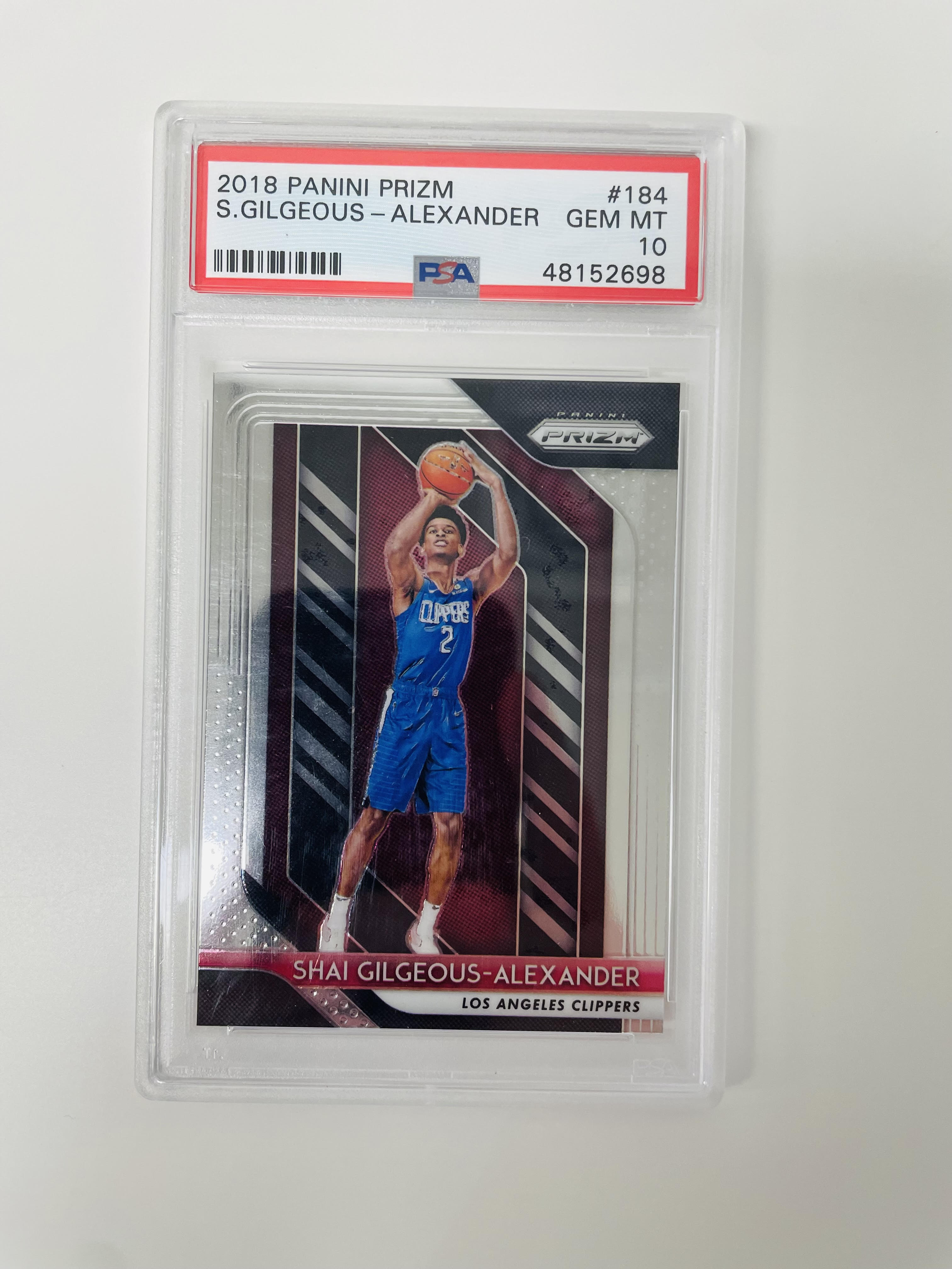 2018 Panini Prizm #184 S.Gilgeous-Alexander PSA 10