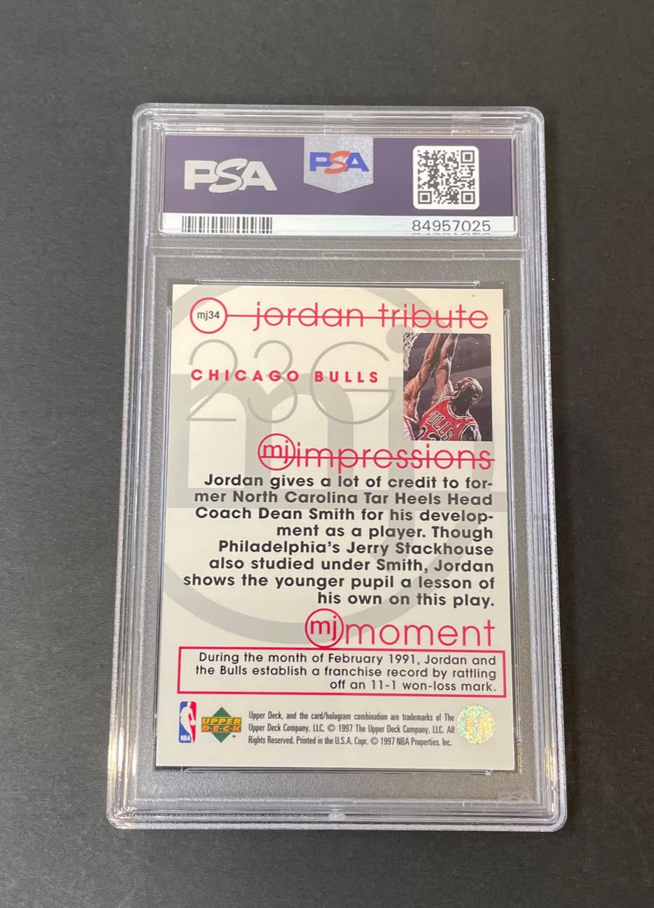 1996 Upper Deck Tribute Michael Jordan #MJ34 PSA 9