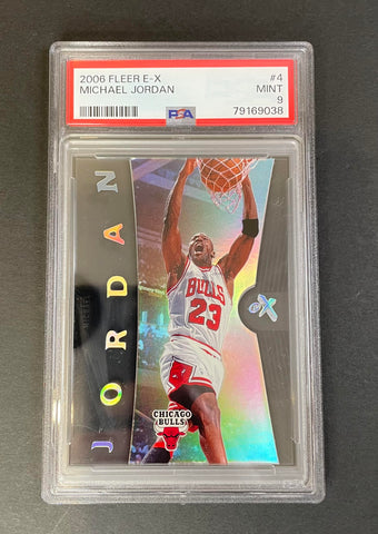 2006 Fleer E-X Michael Jordan #4 PSA 9