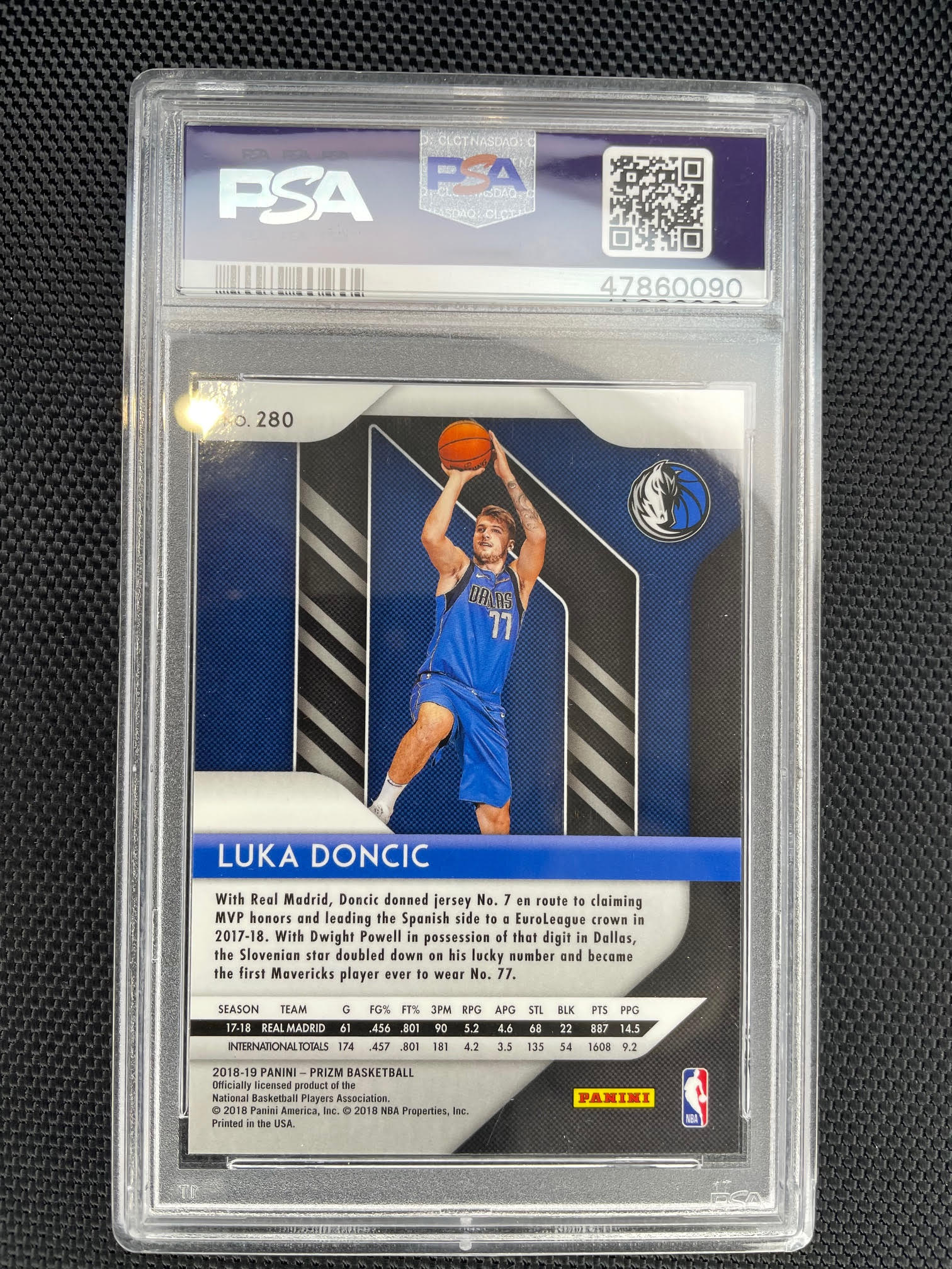 2018 Panini Prizm #280 Luka Doncic PSA 10