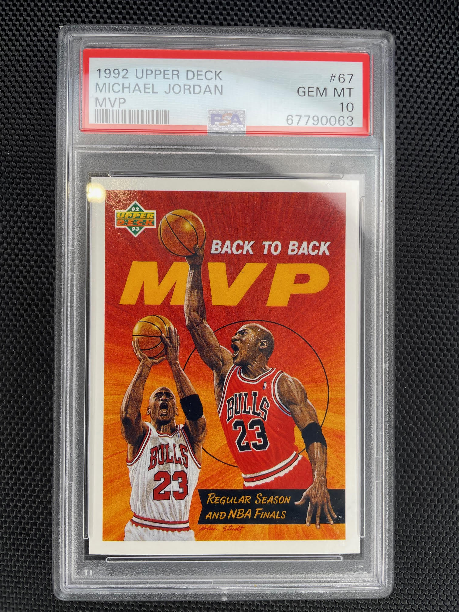 1992 Upper Deck #67 Michael Jordan Mvp PSA 10