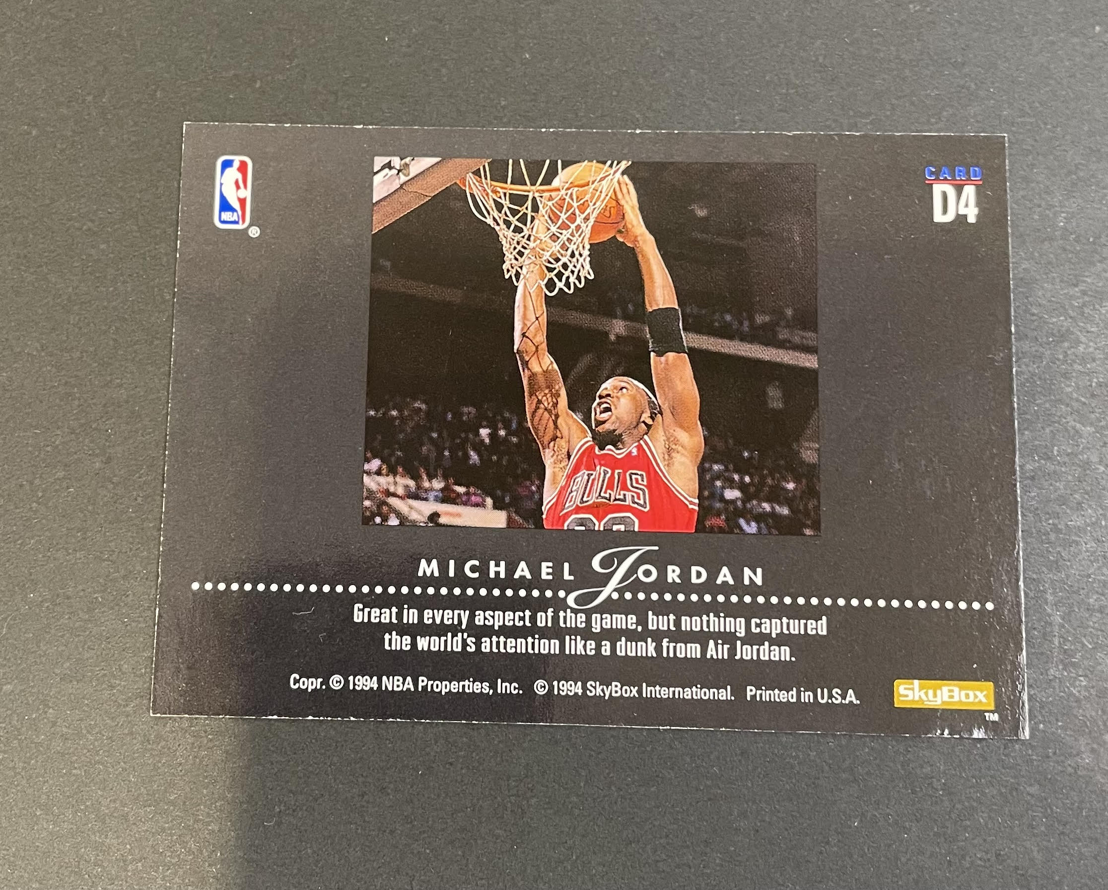 1993-94 Skybox Dynamic Dunks Michael Jordan #D4
